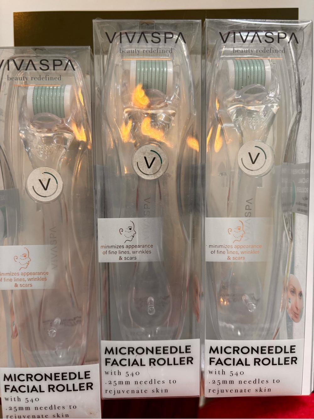 Microneedle Facial Roller - viva spa 0.25 mm 540 needles